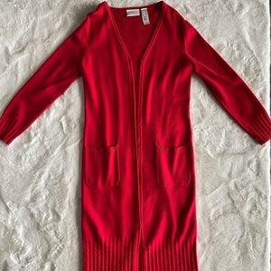 Liz Claiborne Vibrant Red Cardigan, Size: S